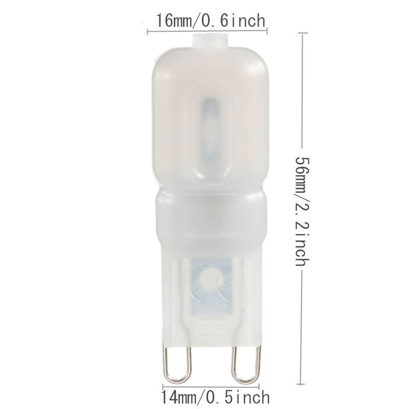 Dimmable G9 4W LED Bulb, 22 SMD 2835, Warm White Light, AC220V/AC110V