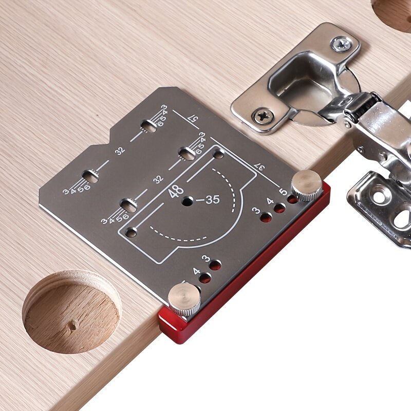 35mm Aluminum Alloy Hinge Jig for Concealed Hinges - Carpentry Tool, Drill Guide Locator for Woodworking Cabinet Door Installation