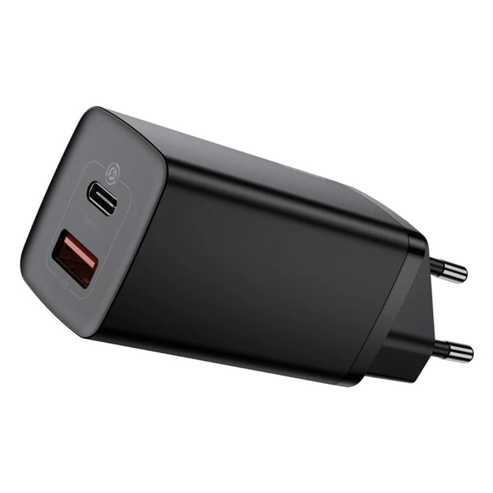 GaN2 65W 2-Port USB PD Fast Charger Adapter EU Plug for iPhone, Huawei, Xiaomi, Samsung