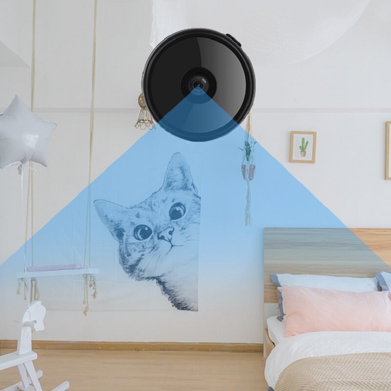 HD 1080P WiFi Mini Security Camera - Motion Detection, Night Vision, 150 Degree Wide Angle, Baby Monitor