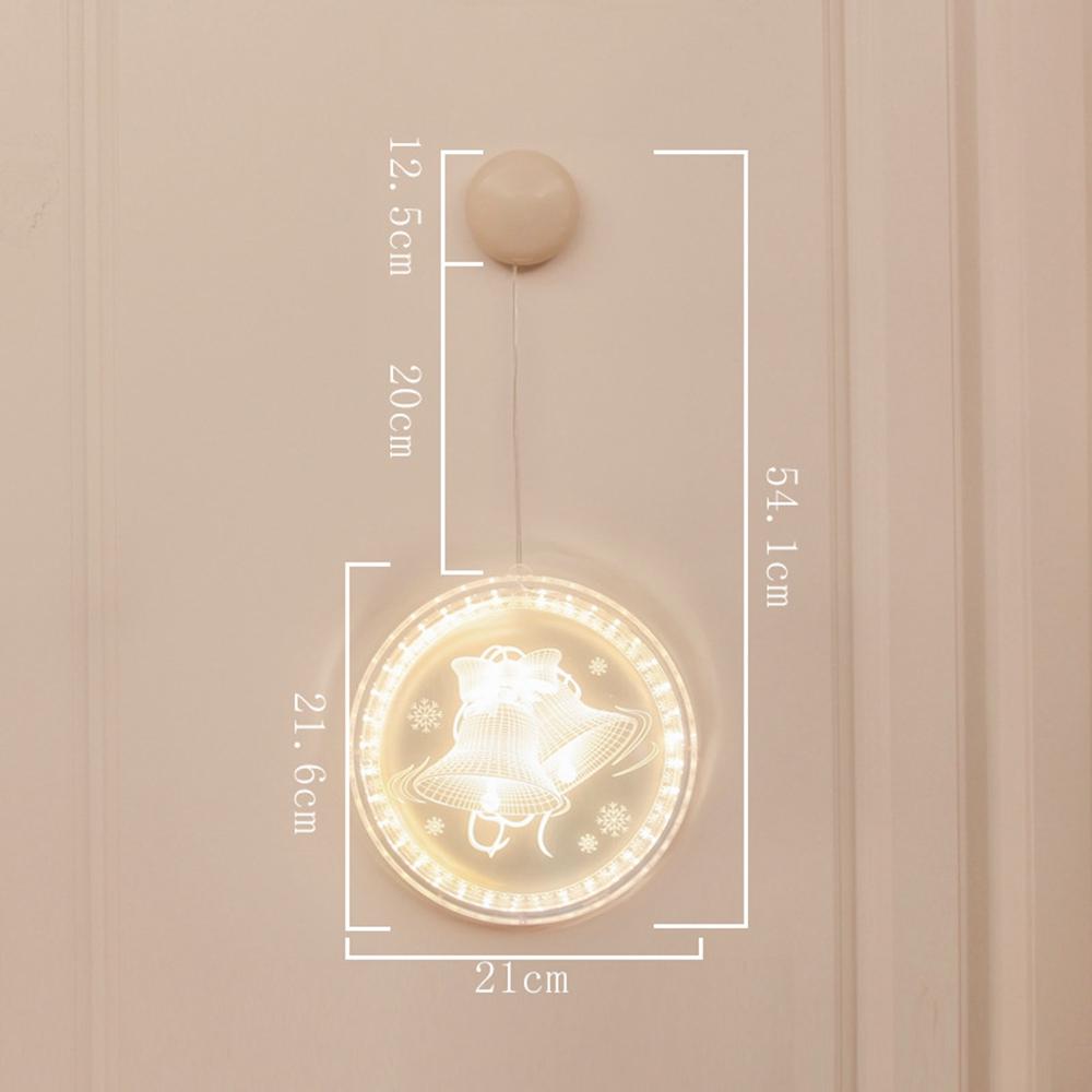 3D Christmas Bell Pattern LED String Light Garland - Battery-Powered Hanging Night Lamp for Home Decoration