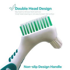 Double-Sided Denture Brush - Professional Cleaning Tool for Dentures & Bridges, 2-Pack