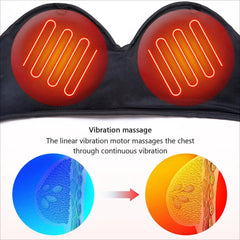 Electric Breast Massage Bra with Infrared Heating, Chest Enlargement Stimulator, Enhances Circulation & Relieves Pain