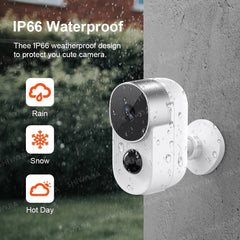 1080P 2MP WiFi IP Camera with AI PIR Motion Sensor, 2-Way Audio, Battery Powered, Outdoor Waterproof Security CCTV