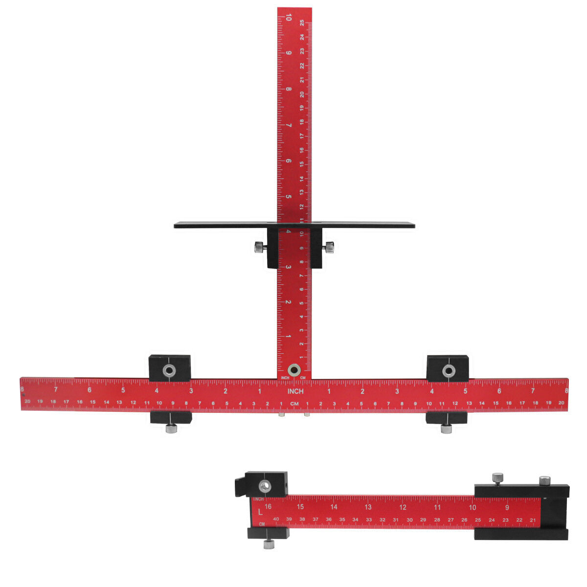 600mm Adjustable Aluminum Alloy Cabinet Hardware Jig for Easy Installation of Handles, Knobs, Doors, and Drawers