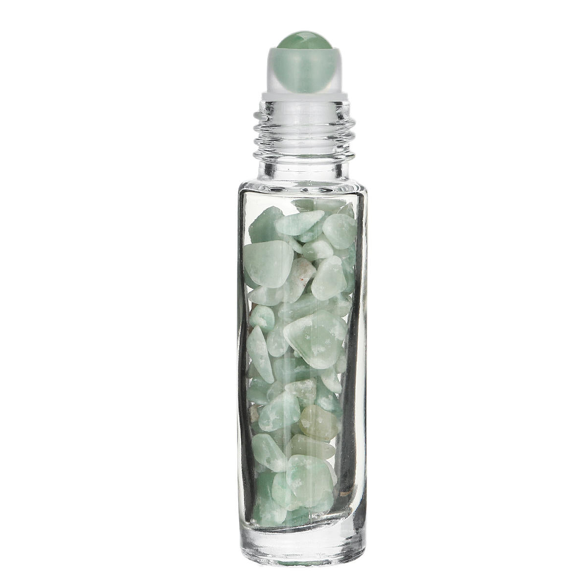 Quartz Face Massage Roller & Essential Oil Gemstone Bottle - Facial Massager Beauty Tool