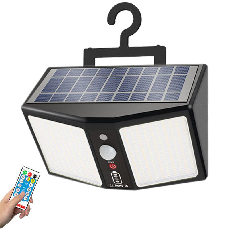 360LED Solar Wall Light, 12000mAh, 6 Modes, Motion Sensor, IP65 Waterproof, Outdoor Yard/Garden/Street Night Light