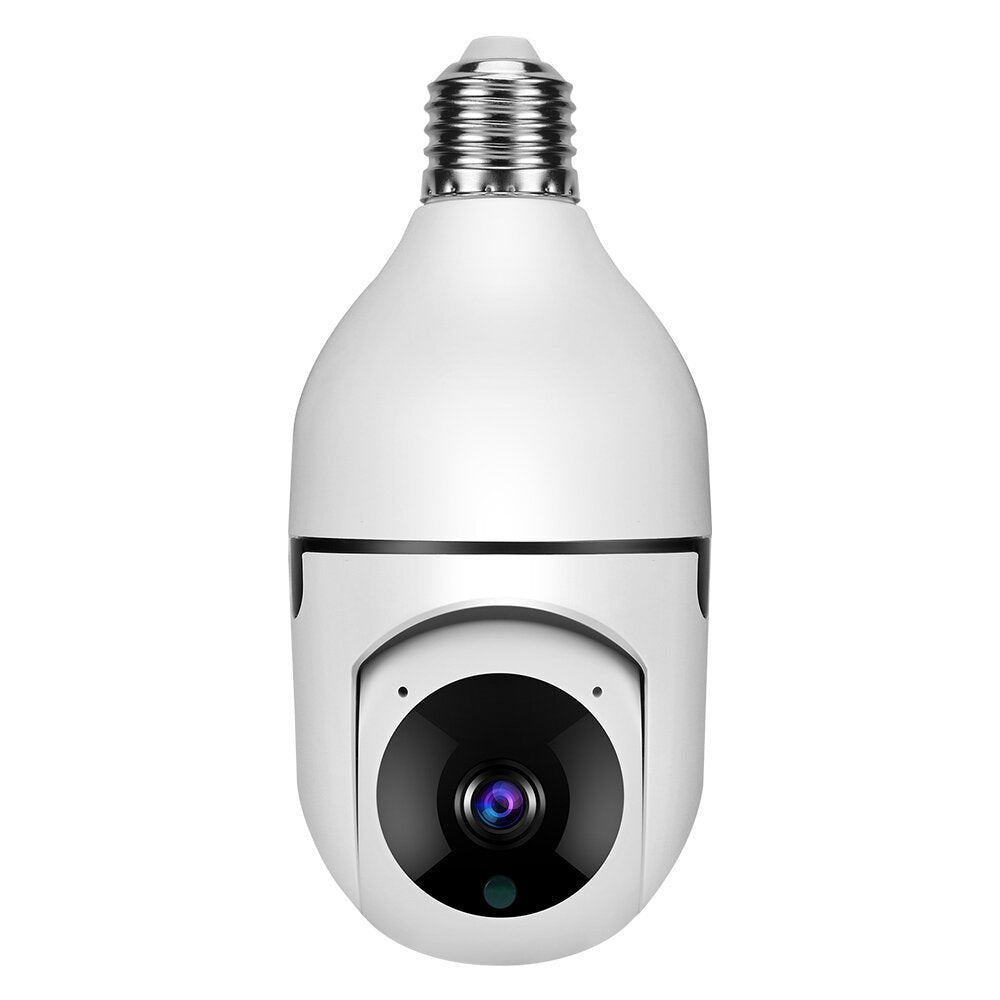 2MP WiFi PTZ Security Camera Bulb with E27 Connector, Infrared Night Vision, Motion Detection, 2-Way Audio