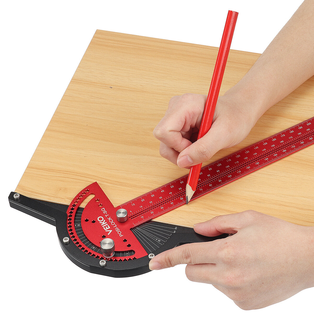 Aluminum Alloy 300mm T Square Ruler for Woodworking - Angle Measure Tool