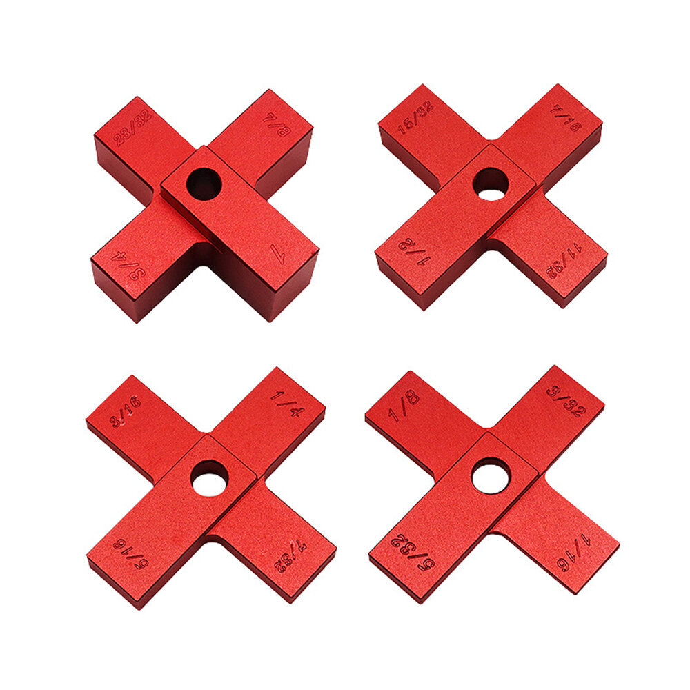 4-Piece Woodworking Cross Height Gauge Measurement Tool Set