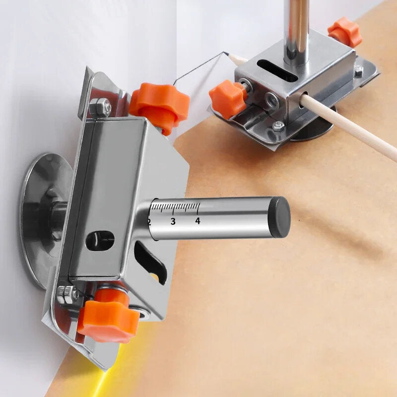 Stainless Steel Woodworking Marking Tool - Multi-Functional & Retractable
