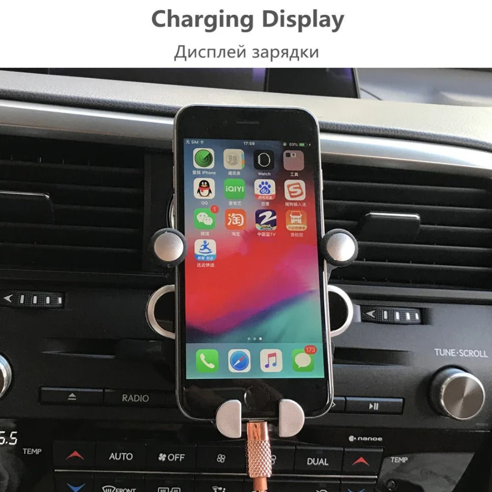 CD Slot Car Phone Holder - Gravity Mount for iPhone, Samsung, Xiaomi & More