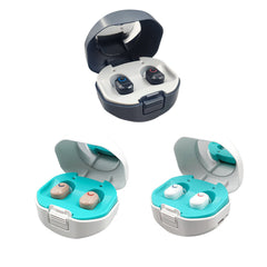 Rechargeable Lightweight Digital Hearing Aids with Charging Case - Invisible Hearing Amplifier for Elderly