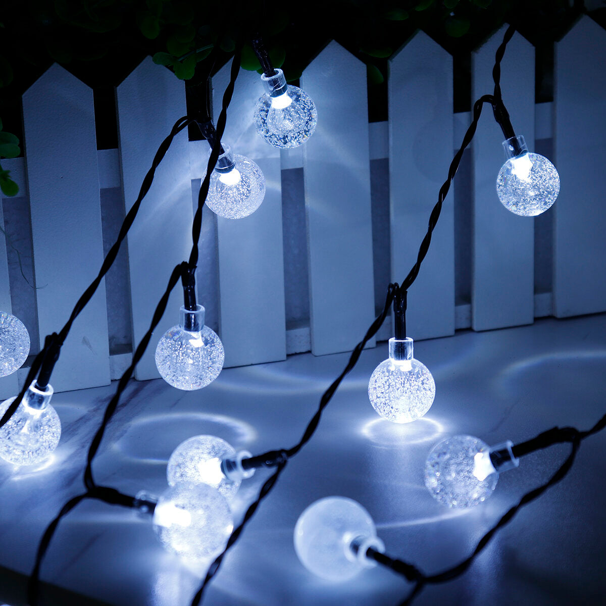 9.5m USB & Solar Powered 50 LED String Lights - Outdoor Garden, Path, Yard Waterproof Decor Lamp