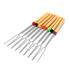 8-Piece 32-Inch Colorful Telescopic Marshmallow Roasting Skewers BBQ Forks - BBQ Tools