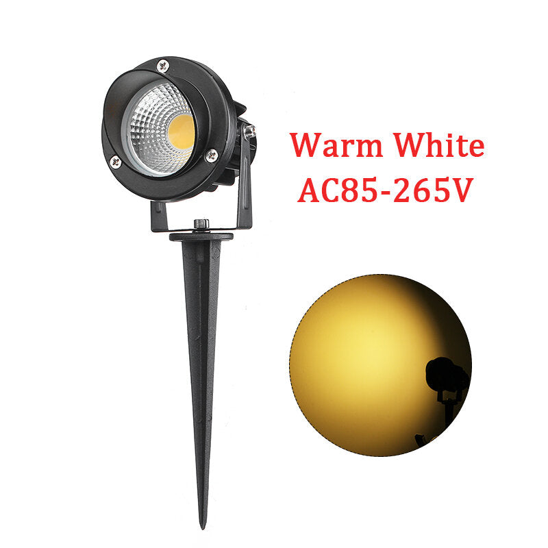 10W LED COB Lawn Light - Waterproof Outdoor Garden Spotlights, Yard Spike Landscape Lamp AC85-265V