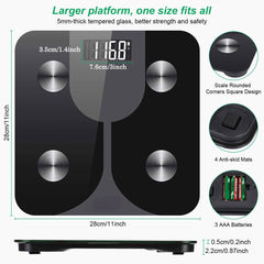 Bluetooth Smart Body Fat Scale - Household Electronic Body Weight Scale