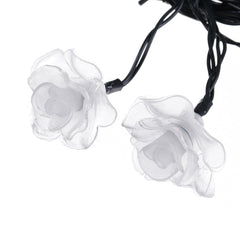 20 LED 5M Rose Flower Solar String Lights, Waterproof for Outdoor/Indoor Garden Decor