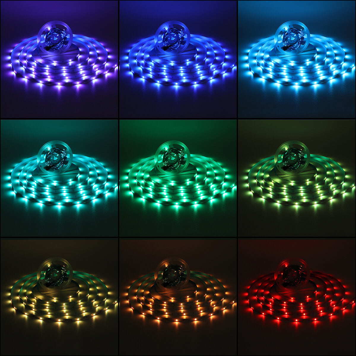 15M RGB 5050 LED Strip Light Kit - Non-Waterproof, SMD Tape, 24/44 Key Remote Controller