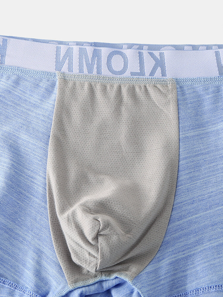 Atmungsaktive antibakterielle Boxershorts aus Baumwolle für Herren mit Logobund und Beutel