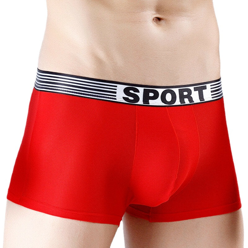 Men's Casual Ice Silk Breathable Soft Boxers - Ultra Thin Health Care Underwear