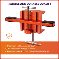 Heavy Duty Aluminum Cabinet Door Mounting Jig with Support Arm & Clamp for Precision