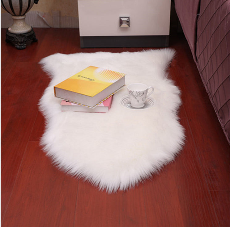 190x70CM Rectangle Sheepskin Rug - Artificial Wool, Soft for Chair, Sofa, Bedroom, Floor Carpet