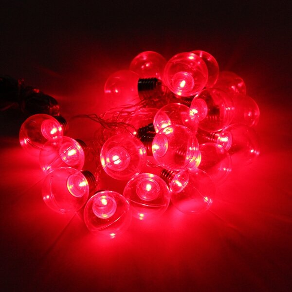 20-Piece LED Clear Festoon Party String Light Kit with Connect Cable - Vintage Style