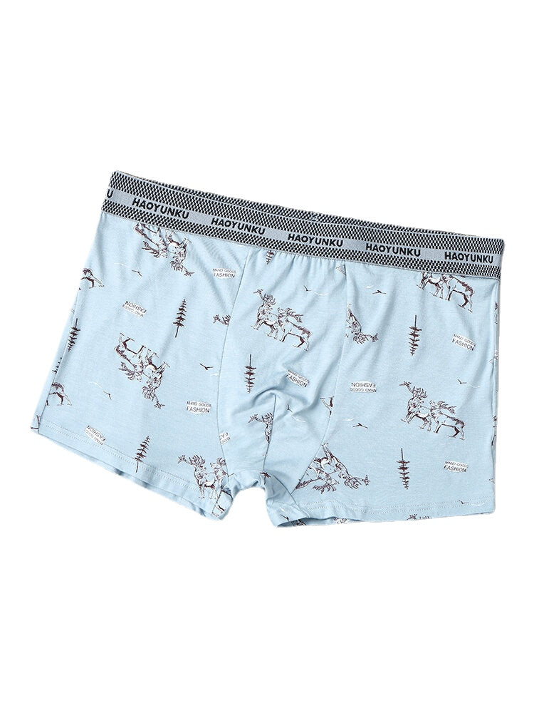 Multipack U-konvexe Boxershorts für Herren mit Animalprint