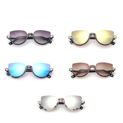 Unisex Metal Frame Sunglasses UV400, 90% Visible Light, High Precision Glasses