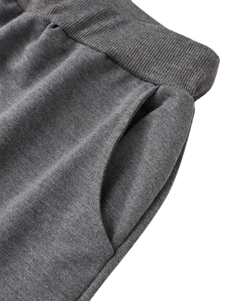 Jogginghose aus Baumwolle mit mehreren Taschen und Kordelzug für Herren - einfarbig