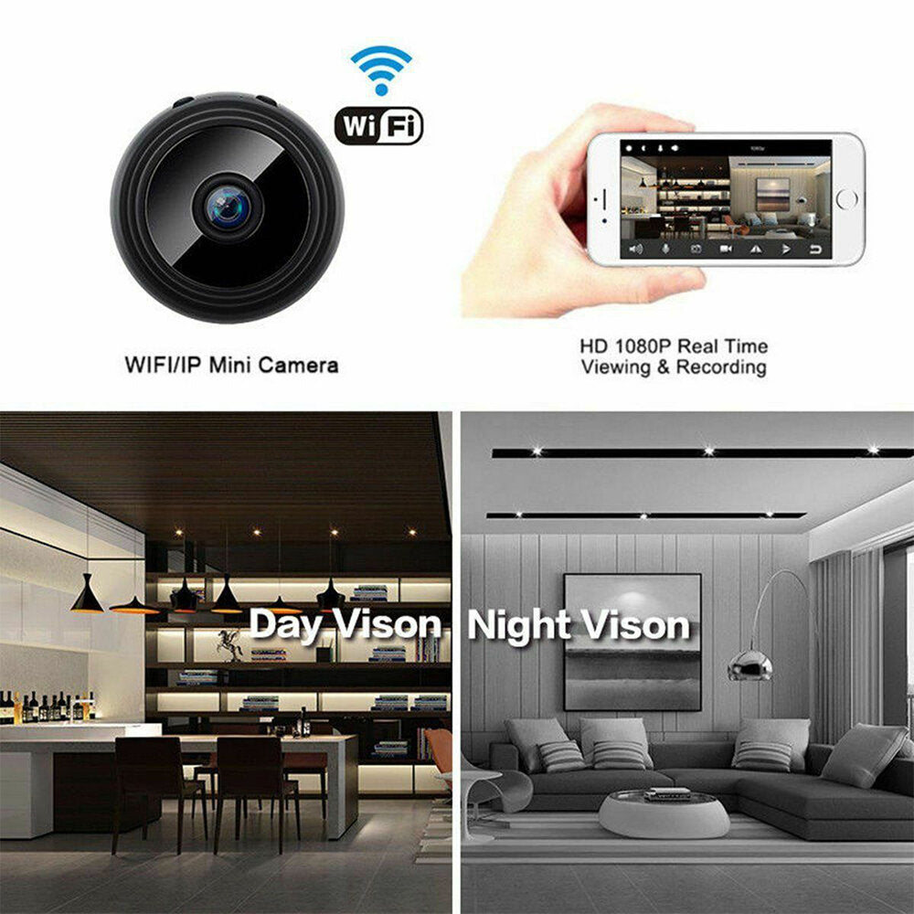 2PCS A9 1080P HD Mini Wireless WiFi IP Cameras with Night Vision for Home Security