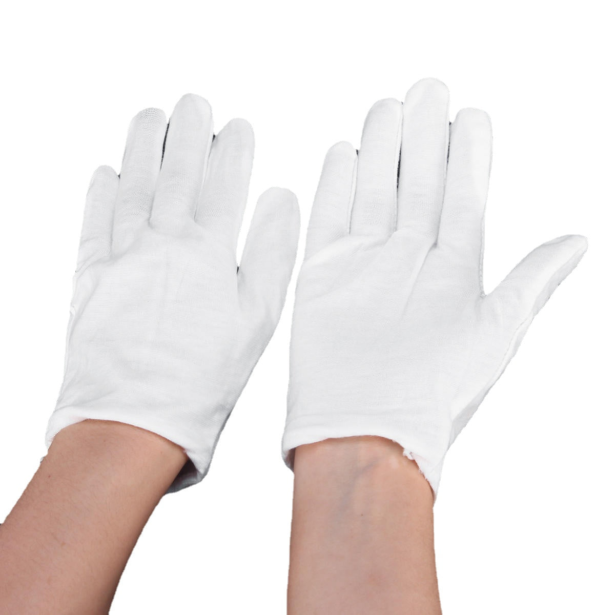 12 Pairs Non-Slip Cooling Work Gloves for Workshop Labor - White