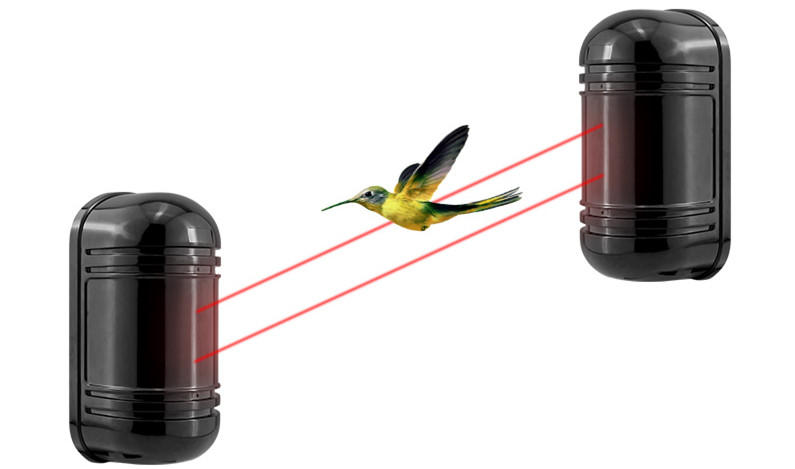 100M kabelgebundener Dual-Beam-Infrarot-Alarmsensor für die Sicherheit von Außenzäunen