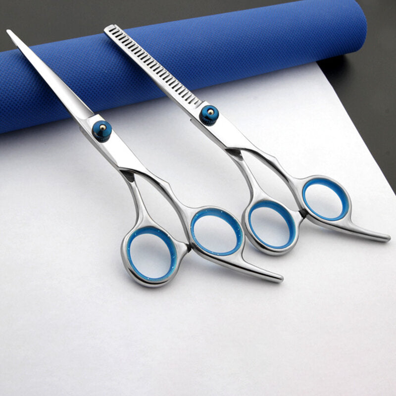 Professional Hair Cutting & Thinning Scissors Set - Sharp Blades, Fast Cutting, Easy to Use, Includes Comb & Hairclip