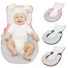 Newborn Baby Breathable Folding Pillow Sleep Mat | U-Style Head Positioner to Prevent Flat Head