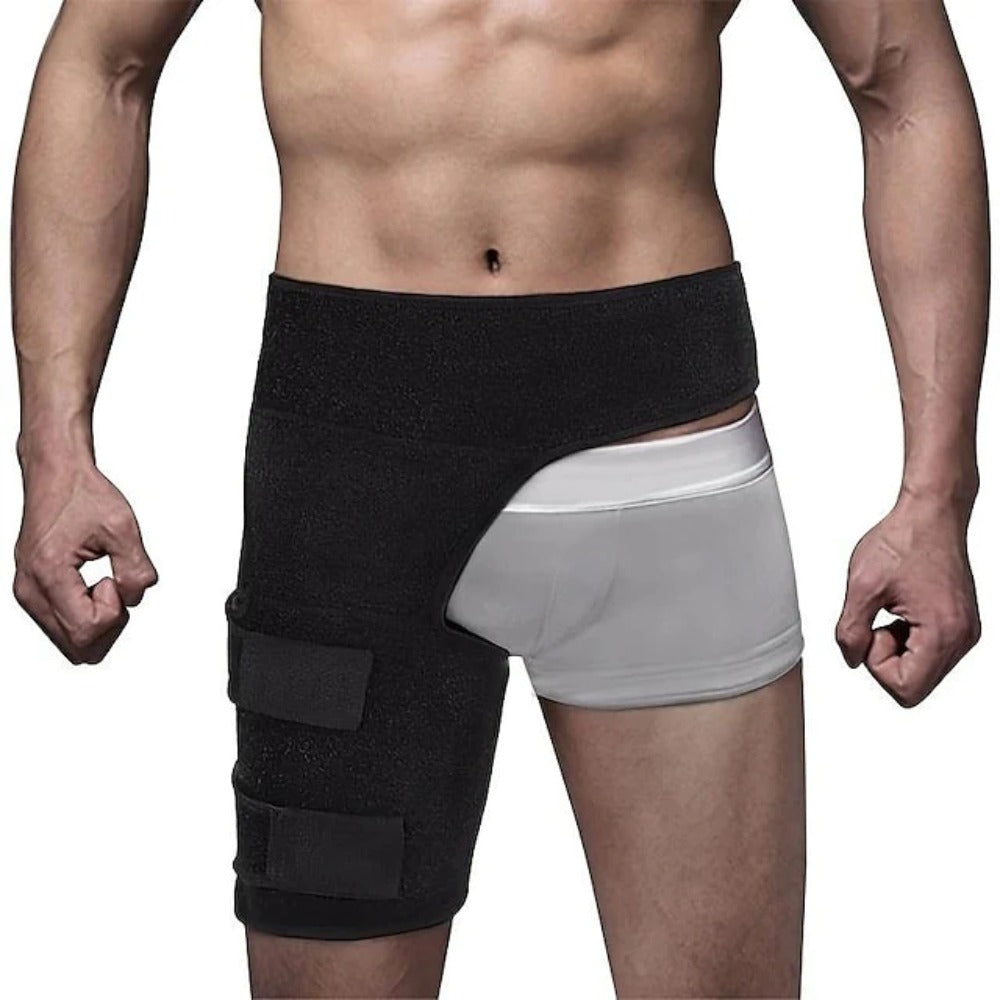 Hip Brace Compression Sleeve for Thigh & Groin Pain Relief, Support for Sciatica & Hip Replacements