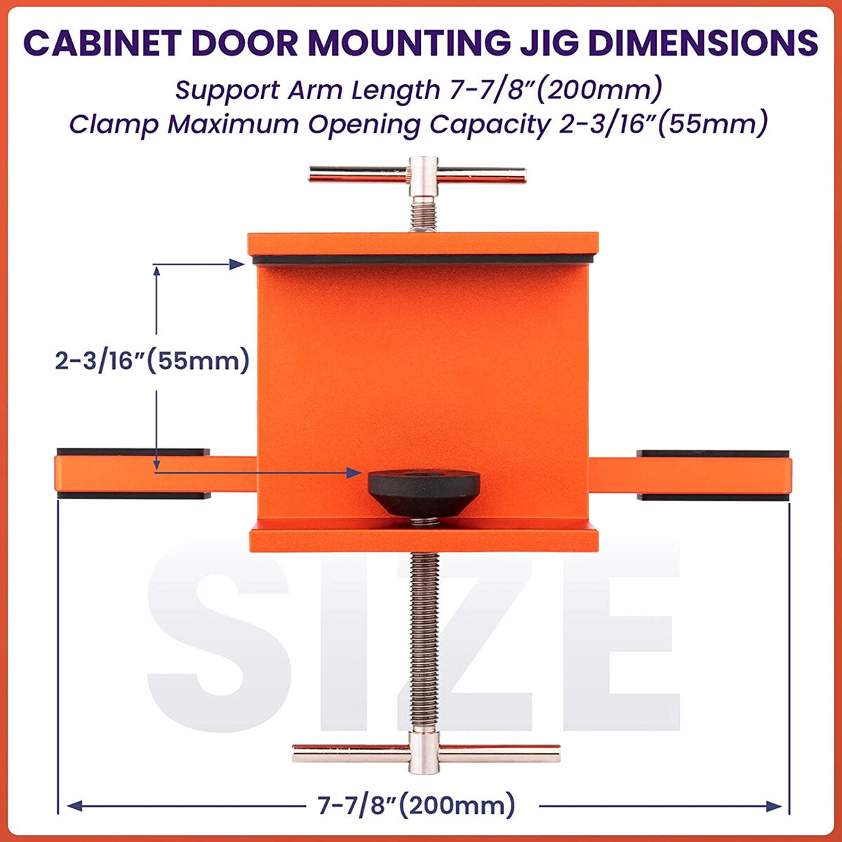 Heavy Duty Aluminum Cabinet Door Mounting Jig with Support Arm & Clamp for Precision