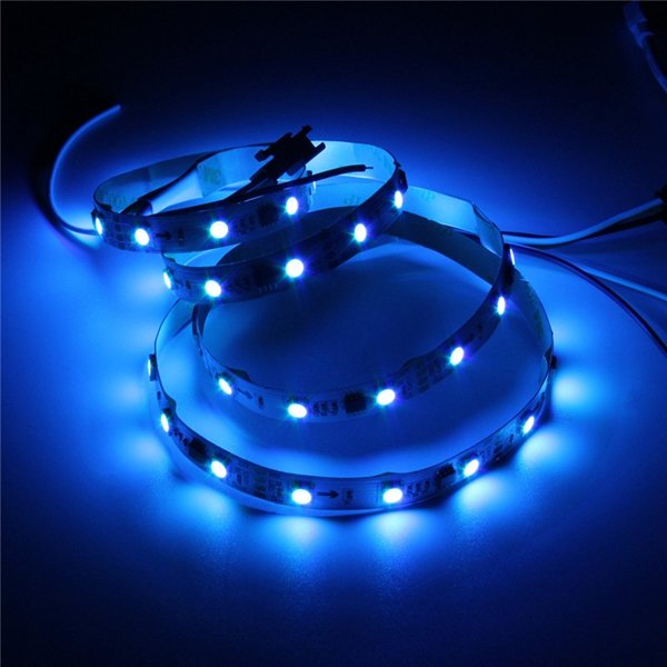 1M 9.6W DC 12V WS2811 48 SMD 5050 RGB LED Strip Light - Individually Addressable & Flexible