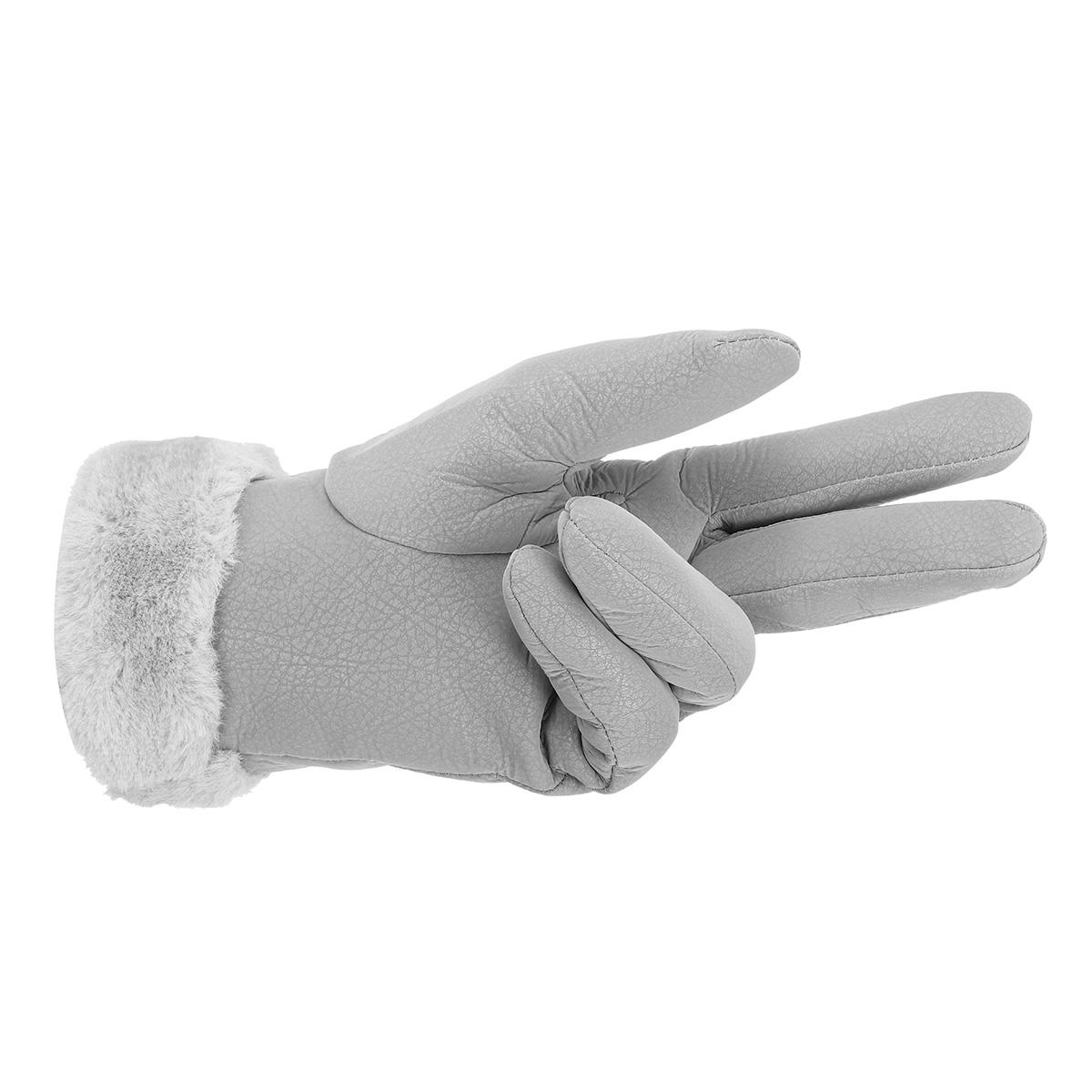 Women's Velvet Touch Screen Winter Gloves - Warm, Windproof, Wool Mittens