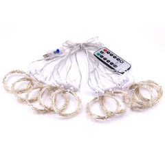 3M*1M & 3M*3M USB LED Curtain String Lights with Hooks - Icicle Garland for Christmas, Wedding, Home Decor