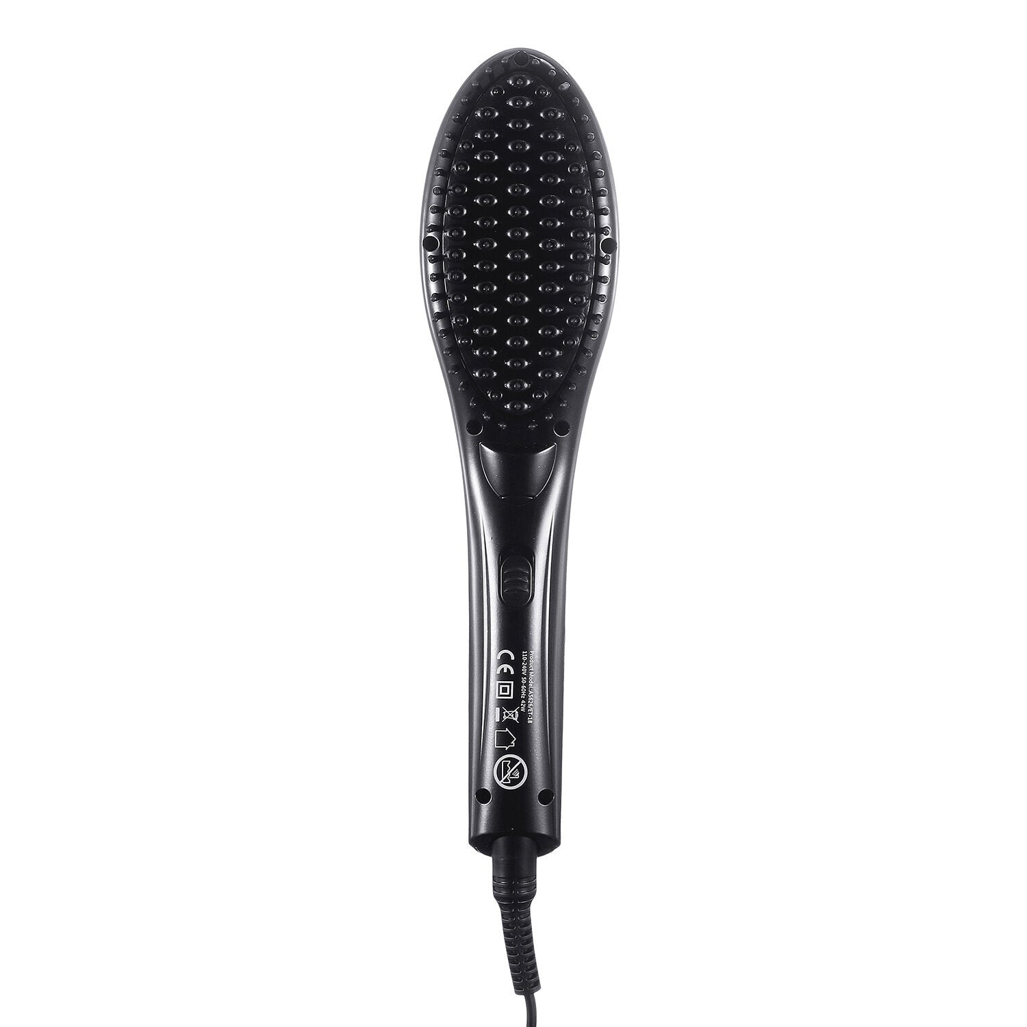 Anti-Scald Ionic Hair Straightener Brush - Ceramic Heating, Adjustable Temperature, Auto-Off