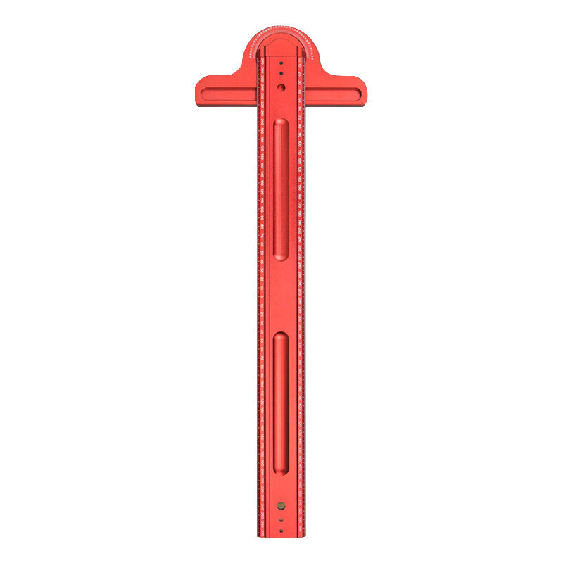 Aluminum Alloy Woodworking Edge Ruler & Protractor for Carpentry