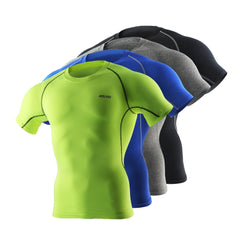 Breathable Quick-Dry Outdoor Cycling Jersey - Short Sleeve, Elastic, Tight Fit Bicycle Clothes