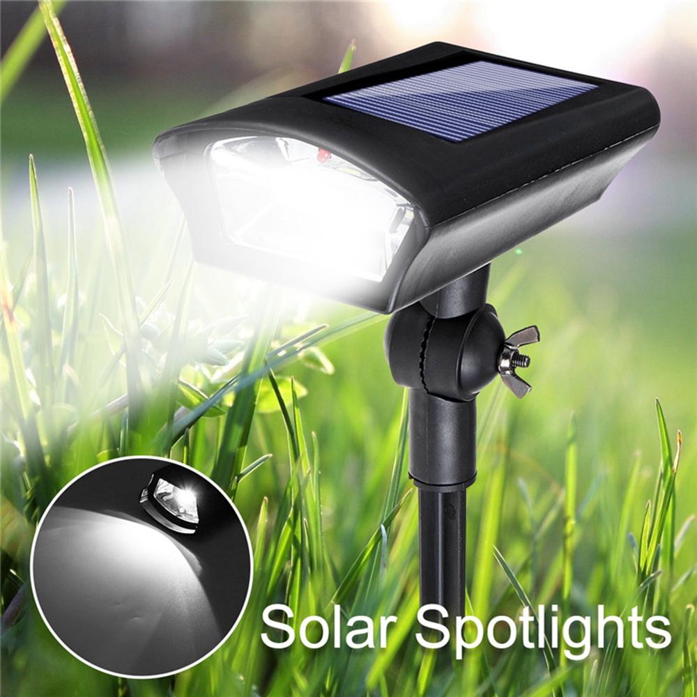 2-in-1 Solar LED Landscape Spot Light & Dummy Camera Security Wall Lamp with Sensor