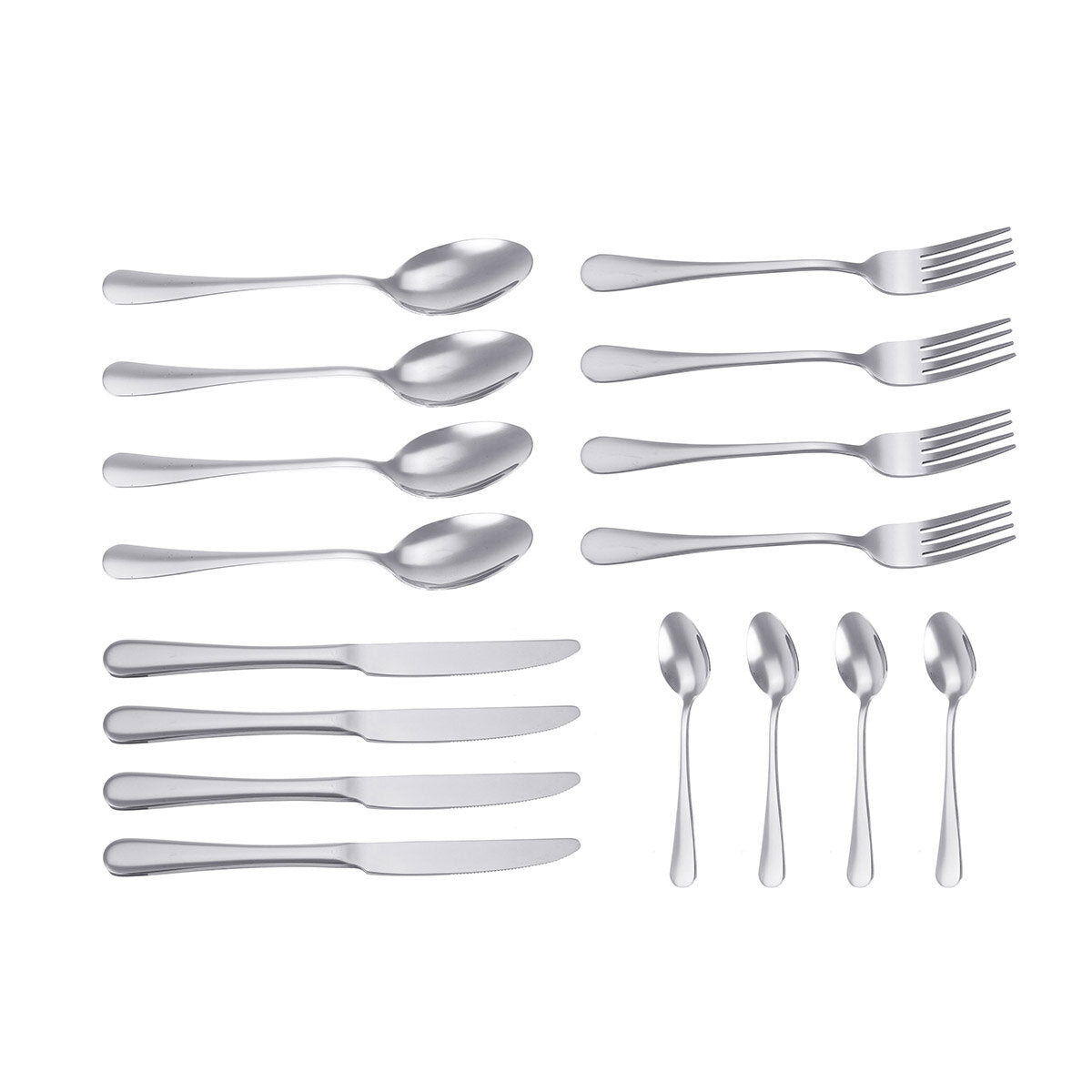 16PCS Stainless Steel Rainbow Cutlery Set - Forks, Spoons, Dinnerware with Storage Box