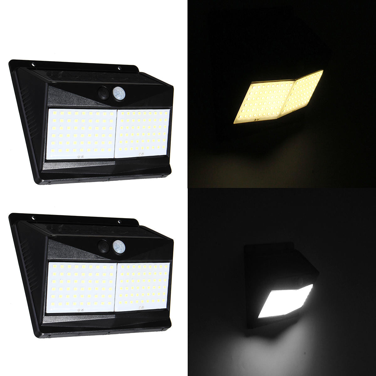 100 LED Solar Motion Sensor Light, 1000lm Waterproof Outdoor Security Wall Night Light