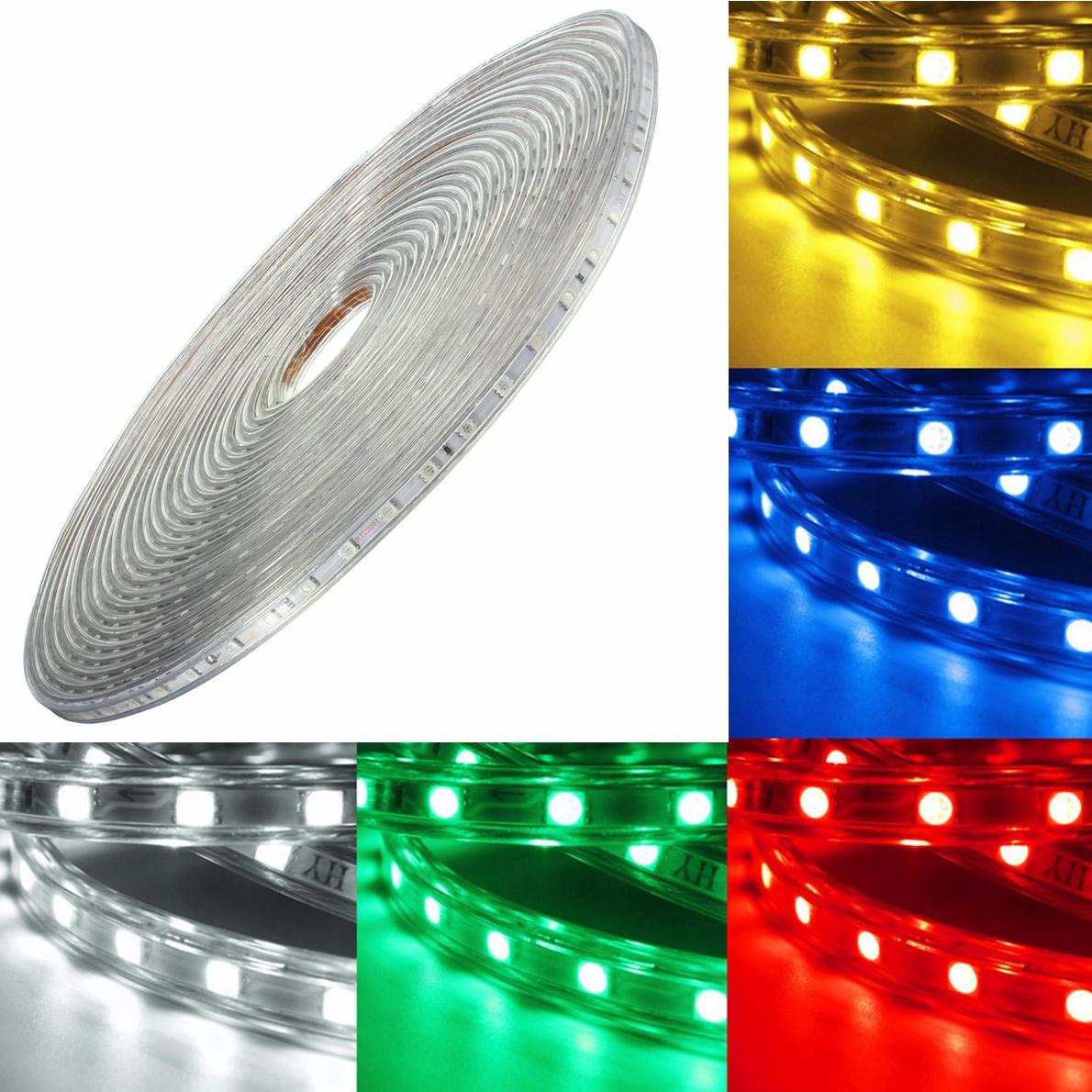 220V 14M 5050 LED SMD wasserdicht Outdoor flexible Band Seil Streifen Licht für Weihnachten