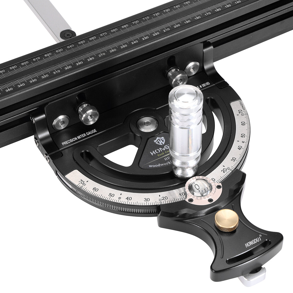 Precision Miter Gauge with Extended Fence for Woodworking Table Saw & Router Table Angle Setting