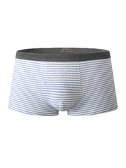 Herren-Boxershorts aus gerippter Baumwolle mit Nadelstreifen, atmungsaktiv, antibakteriell, mit Beutel – gemütliche Unterwäsche